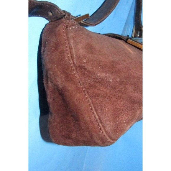 Fendi Shoulder Bag Multiple Hobo Brown Suede Purple Enamel - Picture 6 of 12